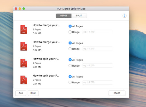 PDF Merge Split for Mac Free Download