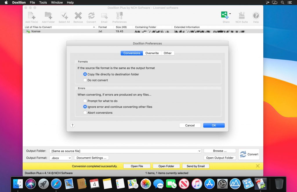 NCH Software Doxillion Converter Plus 6 for Mac Download