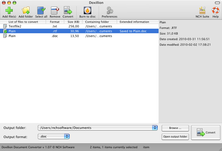 NCH Software Doxillion Converter Plus 6 for Mac Free Download