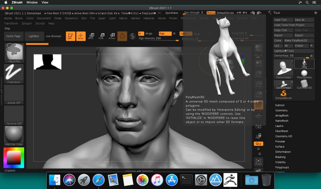 Pixologic ZBrush 2019 for Mac DMG Setup