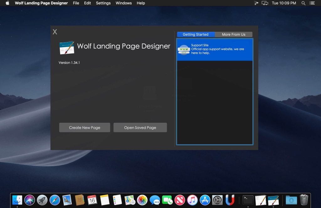 Wolf Landing Page Designer 1.3 for macOS Free Download