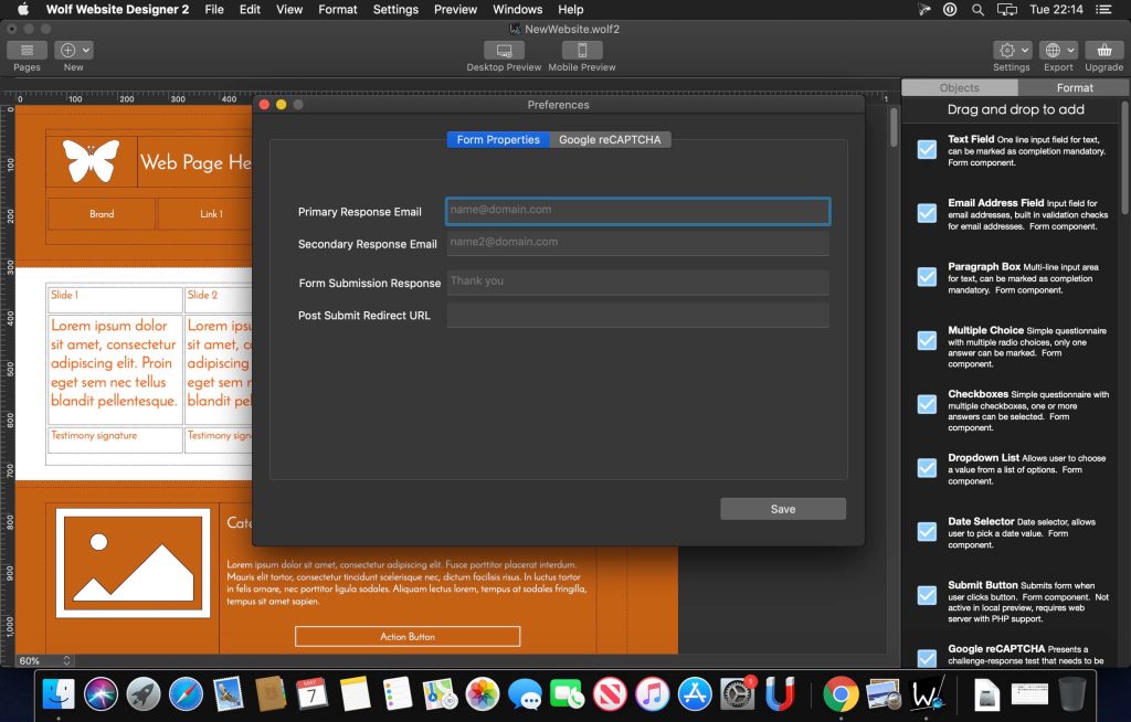 Wolf Website Designer 2.30.2 for Mac Free Download