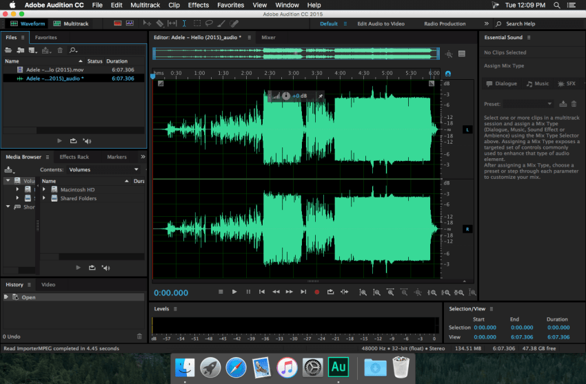 Adobe Audition 2020 v13.0.9 for Mac Free Download