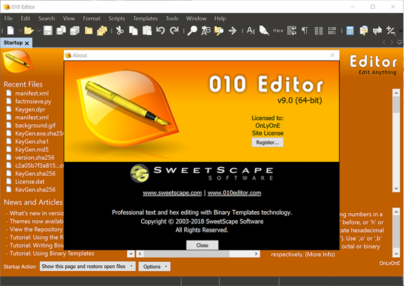 SweetScape 010 Editor 12 for macOS Free Download