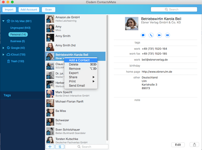Cisdem ContactsMate 5 Free Download macOS