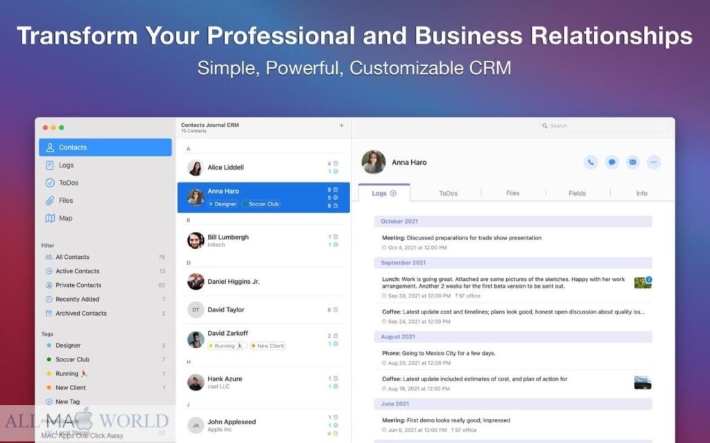 Contacts Journal CRM 3 Free Download