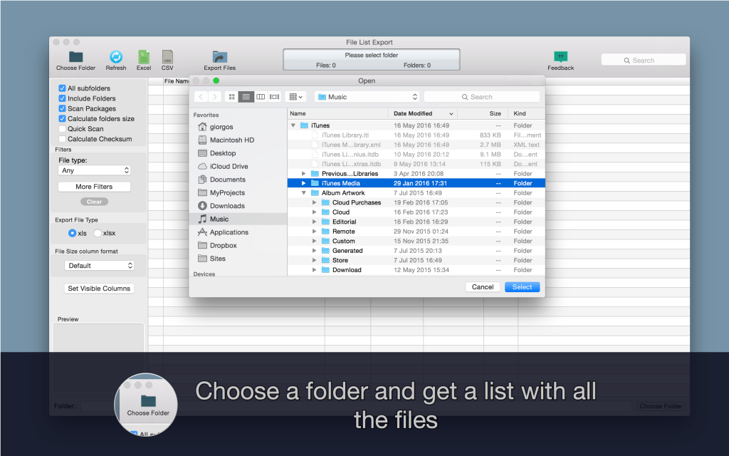 File List Export 2 for Mac Free Download