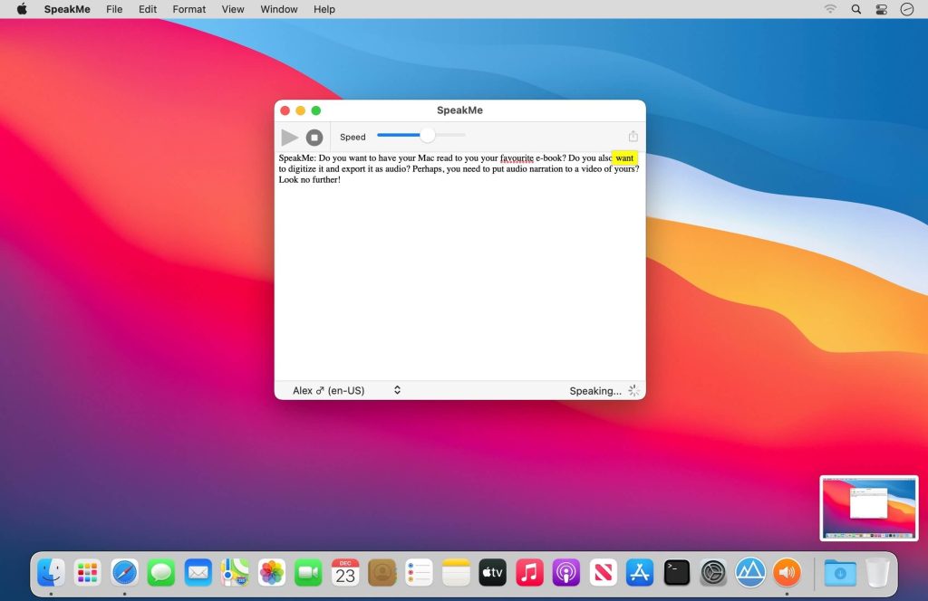 SpeakMe 2 for Mac Free Download