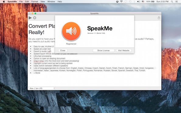 SpeakMe for Mac Free Download