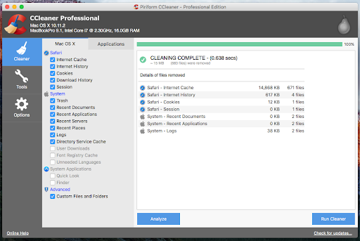 CCleaner Pro for Mac Direct Download Link