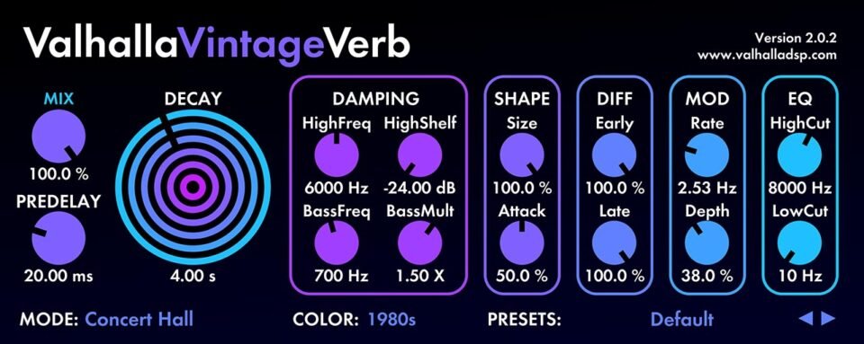 Valhalla VintageVerb v2.1.2