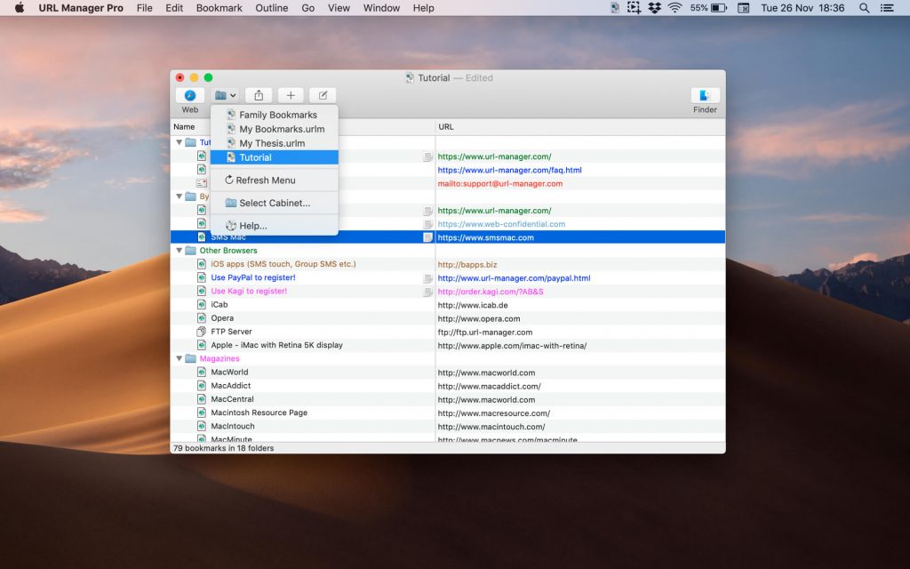 URL Manager Pro 6 for Mac Free Download