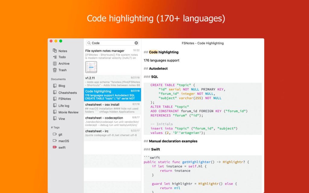 FSNotes for Mac Free Download