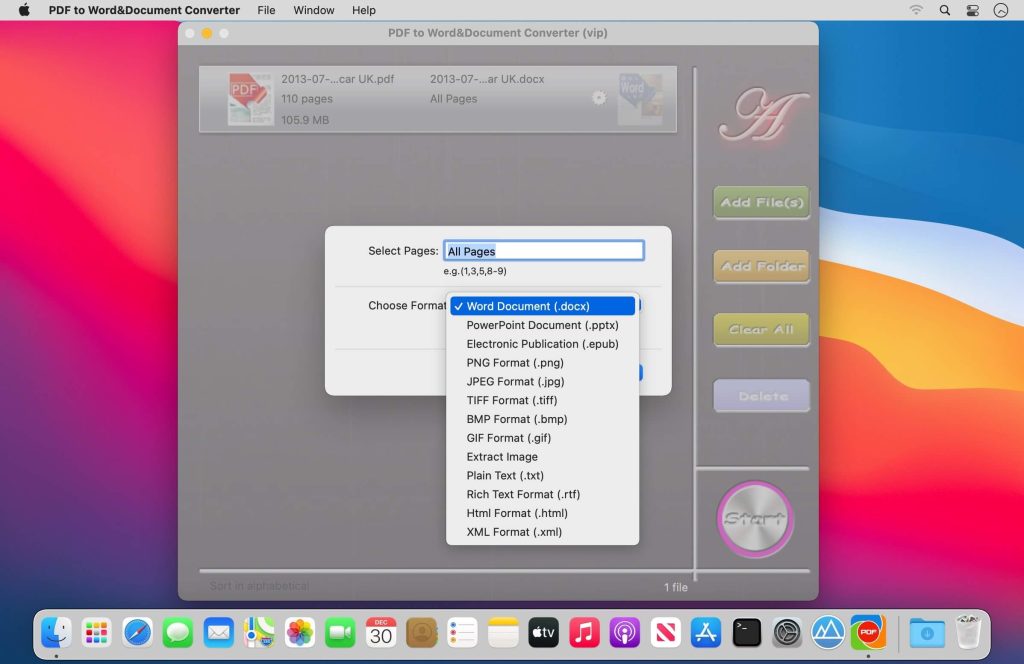 PDF to WordDocument Converter for Mac Free Download