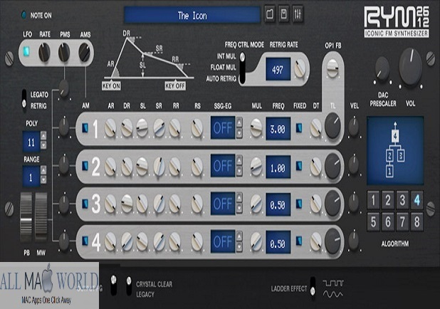 RYM2612 Iconic FM Synthesizer for macOS Free Download