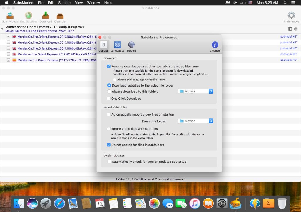 SubsMarine 1.3 for Mac DMG Setup