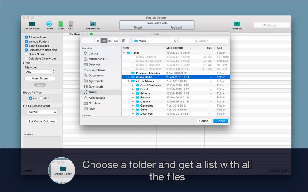 File List Export 2023 for Mac Free Download