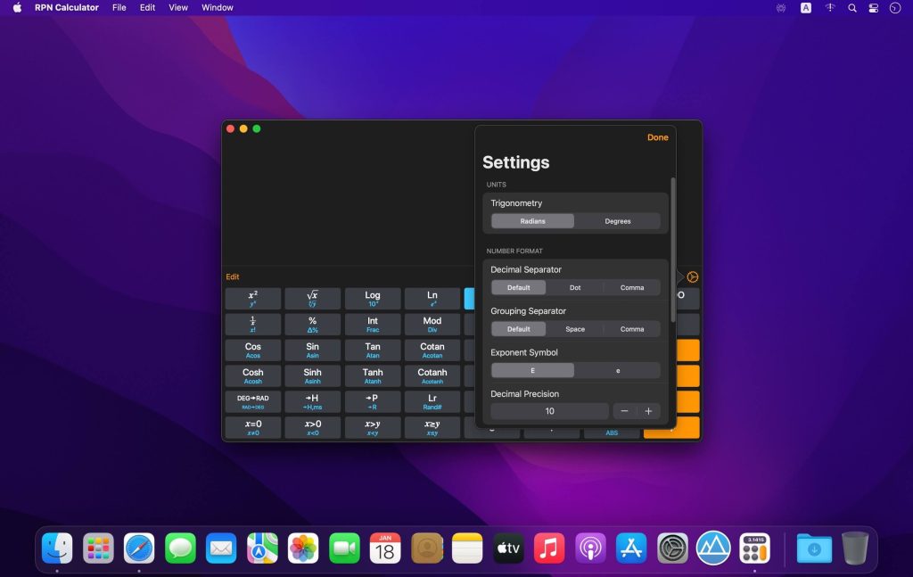 RPN Calculator 2022 for MacOSX Download