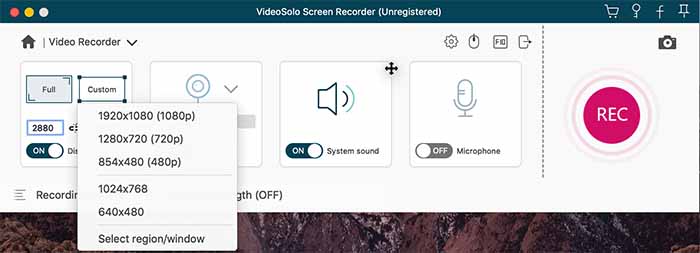 VideoSolo Screen Recorder 2022 for Mac Free Download