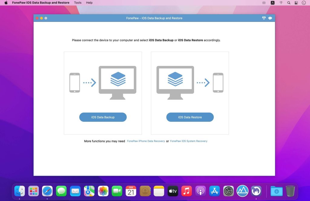 FonePaw iOS Data Backup and Restore 7.5 for Mac Free Download