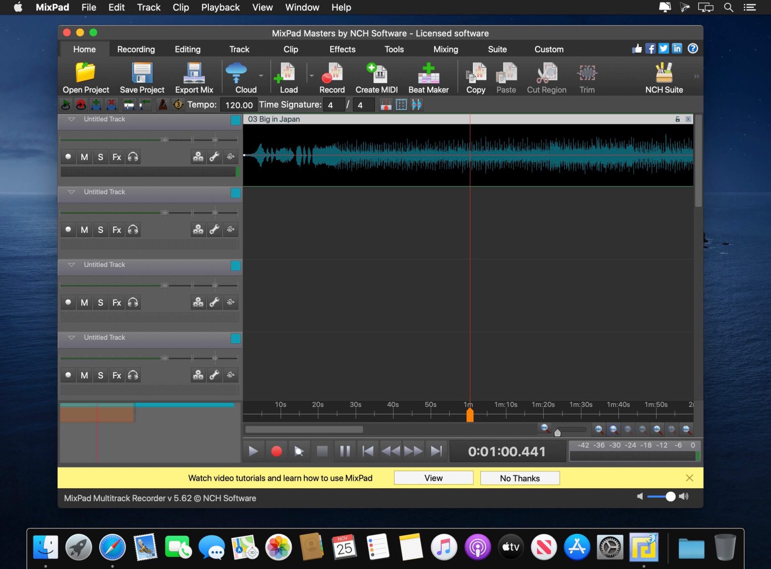 NCH MixPad Multitrack Recorder Masters 10 for Mac Free Download