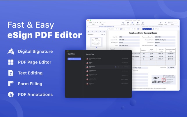 SignFlow eSign PDF Editor 1.1.1 for Mac Free Download