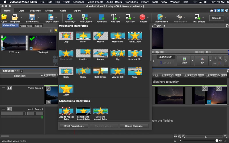 videopad video editor for mac free download