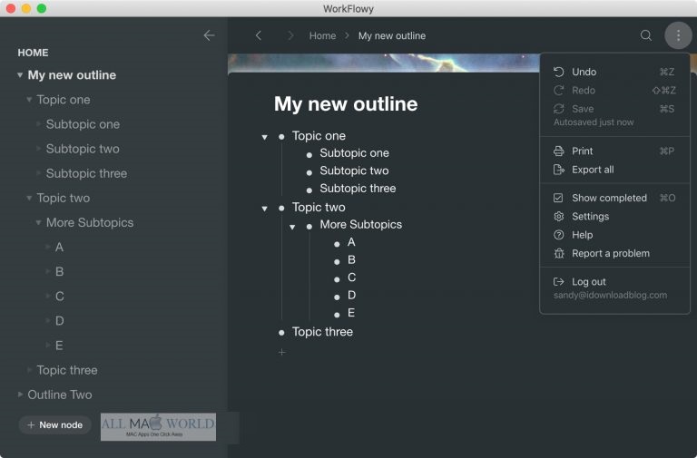 Outline 3 for Mac Free Download