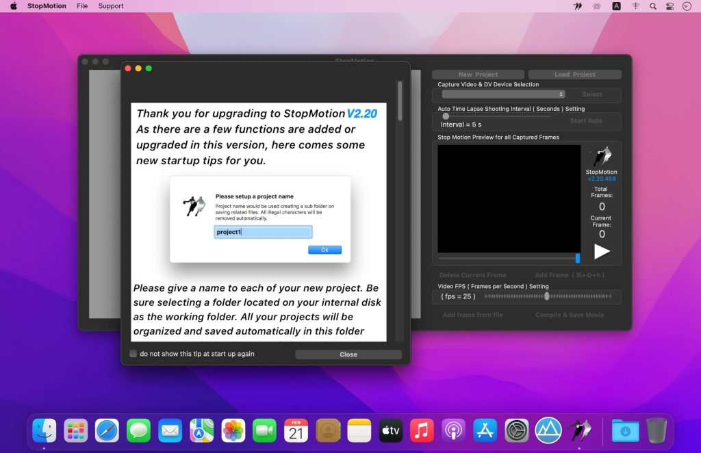 StopMotion 2.2 for Mac Free Download