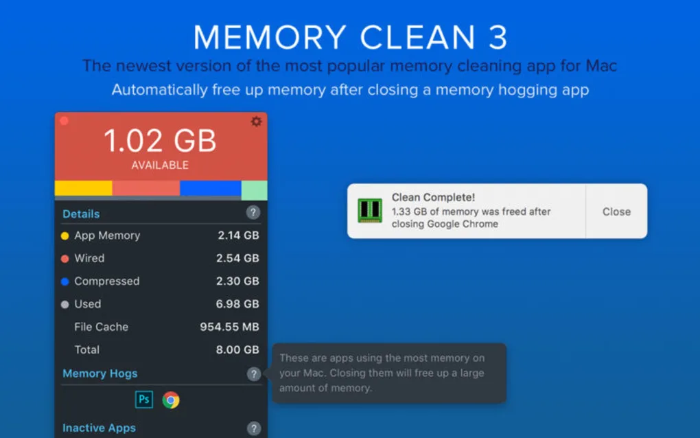 Memory Clean 3 for macOS Free Download