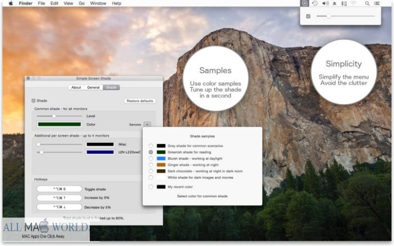 Simple Screen Shade for macOS Free Download