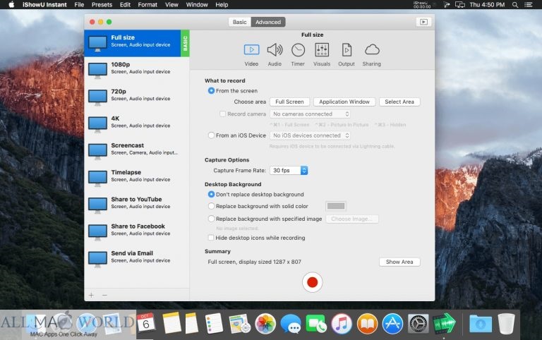 iShowU Instant Advanced for macOS Free Download