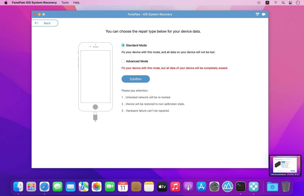 FonePaw iOS System Recovery 2022 for macOS Free Download