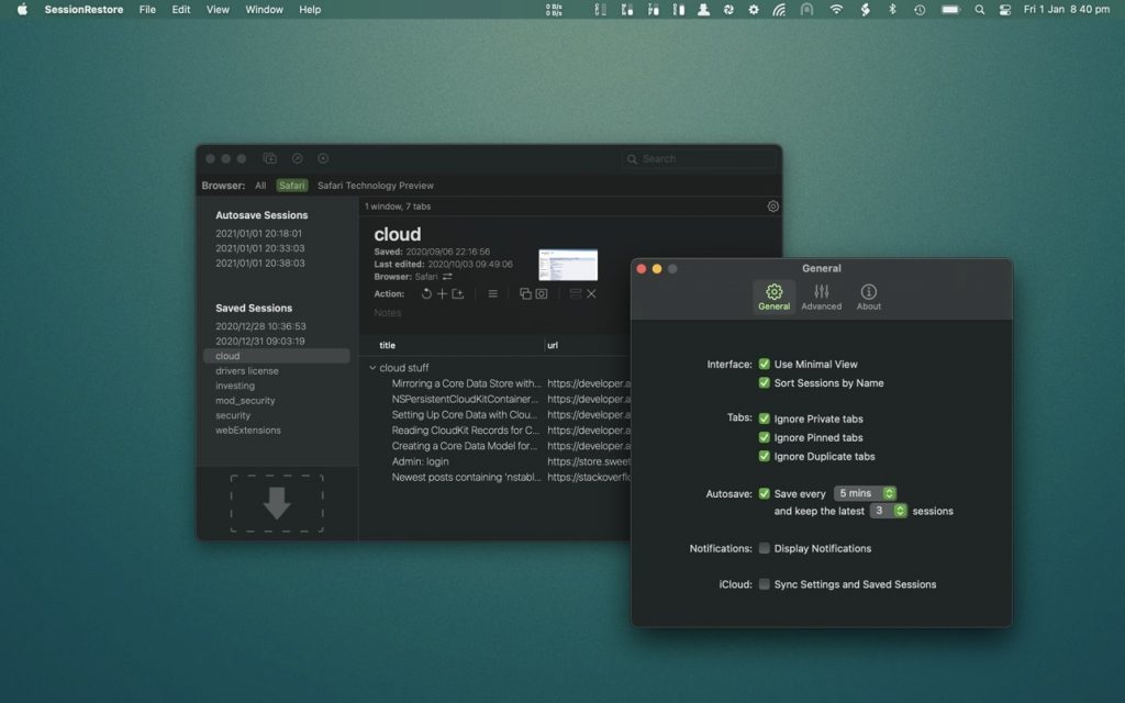 SessionRestore for Safari 2 for macOS Free Download