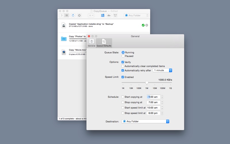 CopyQueue 2.6 for Mac Free Download