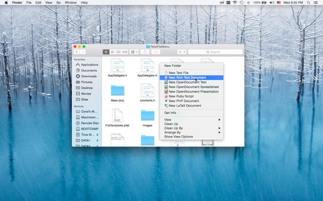 New File Menu for Mac Free Download