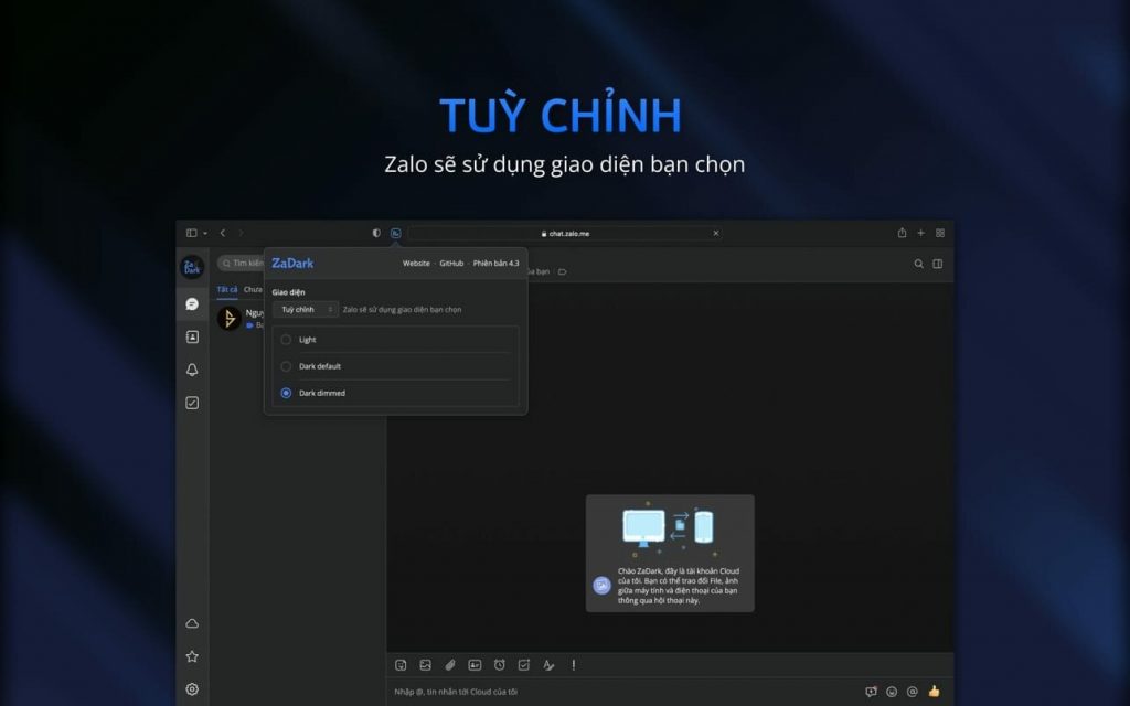 ZaDark Zalo Dark Mode 6 for Mac Free Download