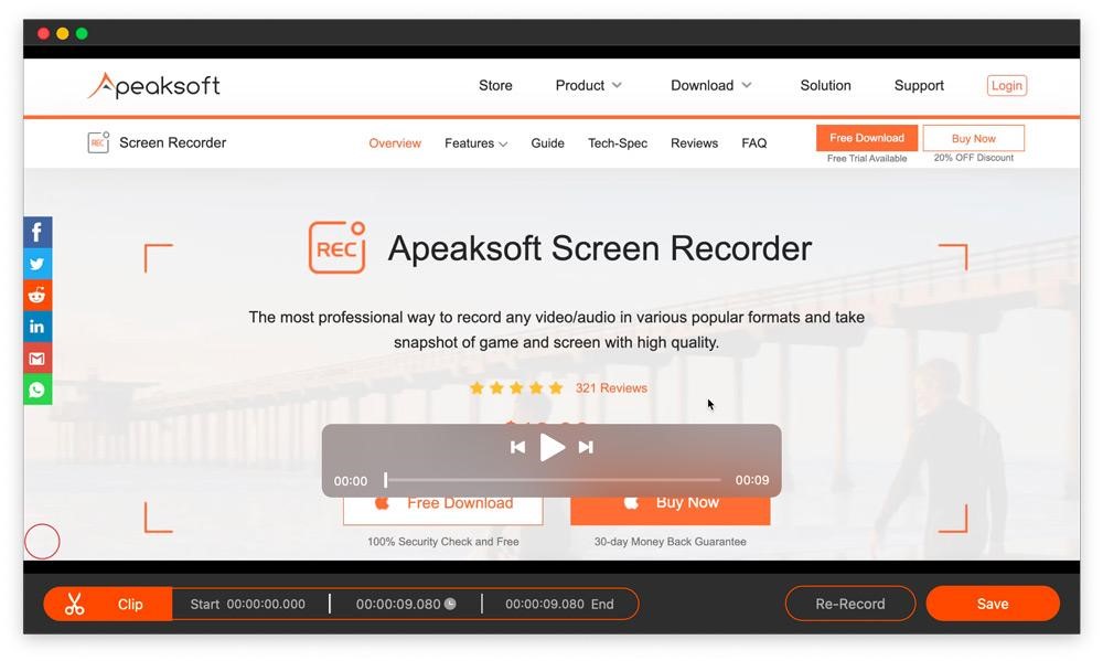 Apeaksoft Screen Recorder Screen Recording