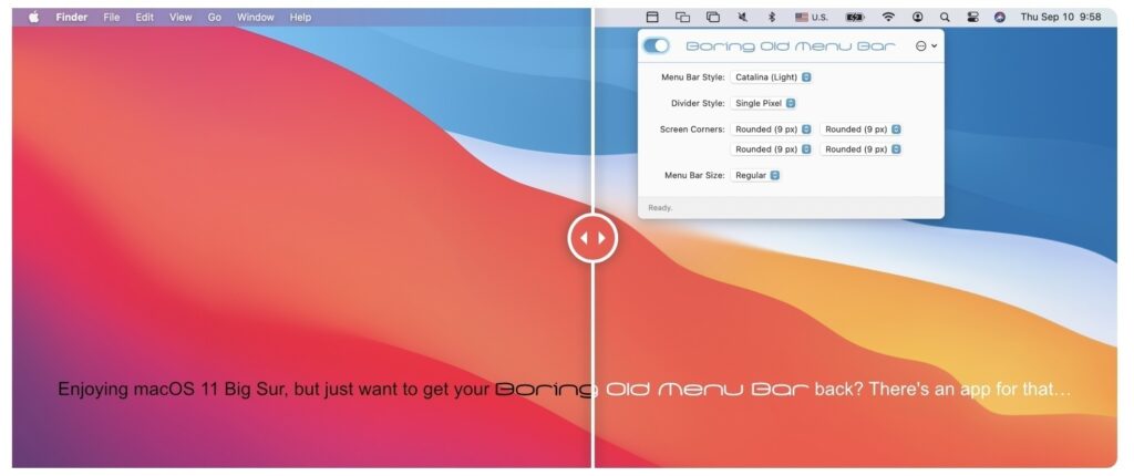 Boring Old Menu Bar 1.2 for Mac Free Download