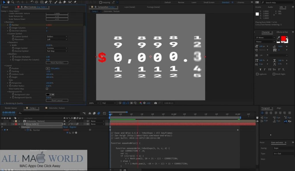 AEScripts Odometer for Adobe After Effects Mac Free Download