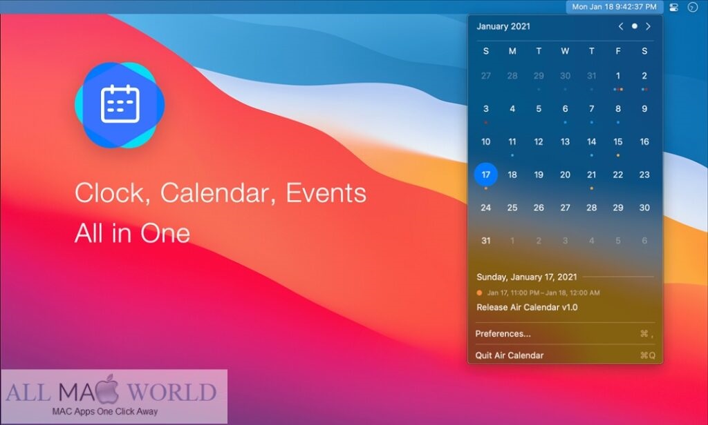 Air Calendar for Mac Free Download