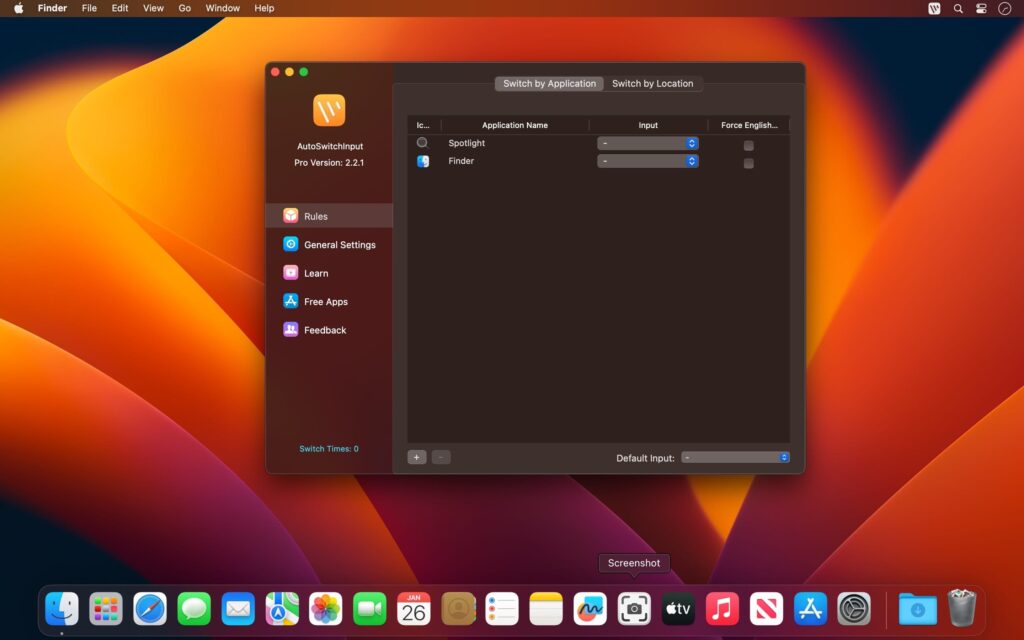 AutoSwitchInput Pro 2023 for Mac Free Download
