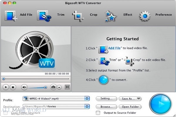 Bigasoft WTV Converter 5 for MacOS Free Download
