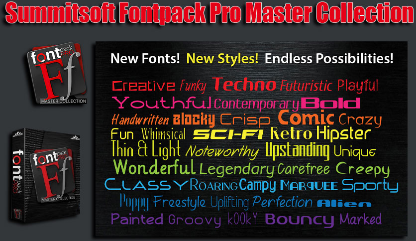 Summitsoft FontPack Pro Master Collection 2022 for Mac OS Free Download