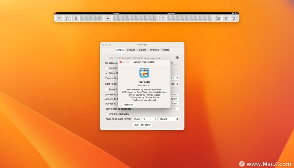 TopFolder 2.1 for Mac Free Download