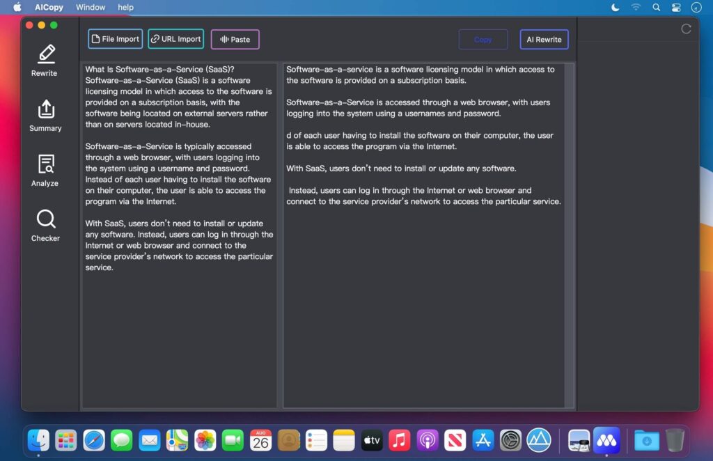 AICopy Docs Article Creator for Mac Free Download