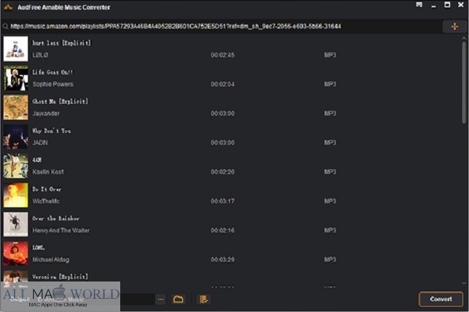 AudFree Amable Music Converter for macOS Free Download