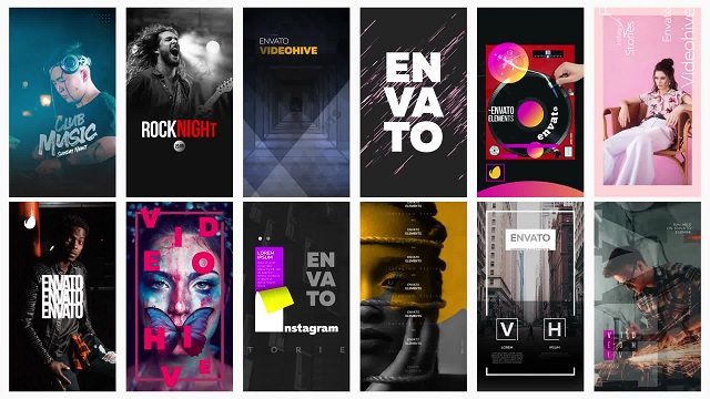 Videohive 12 Broadcasts Instagram Stories for After Effects Free Download