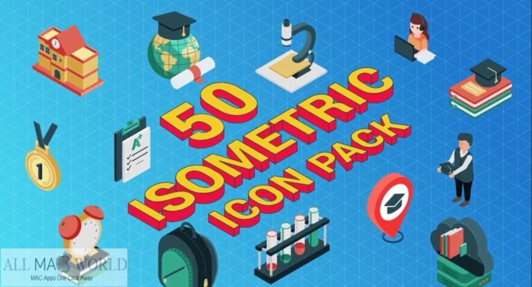 Videohive Isometric Icons Online Learning Project for After Effects Free Download