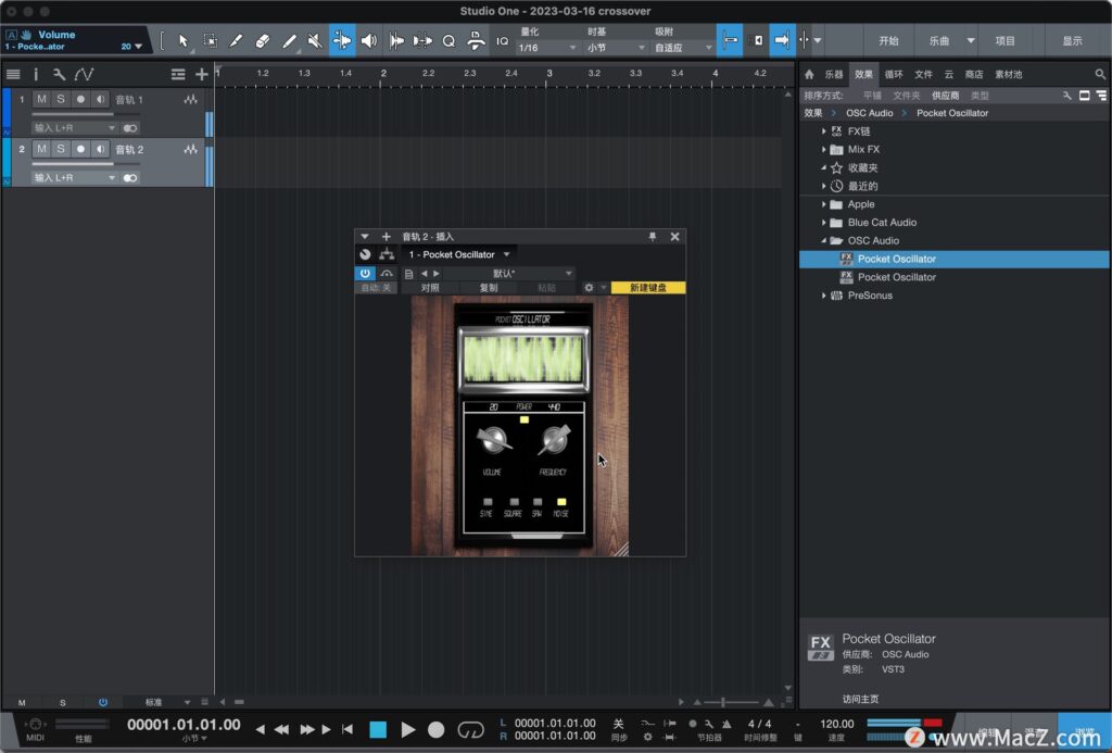 OSC Audio Pocket Oscillator for macOS Free Download